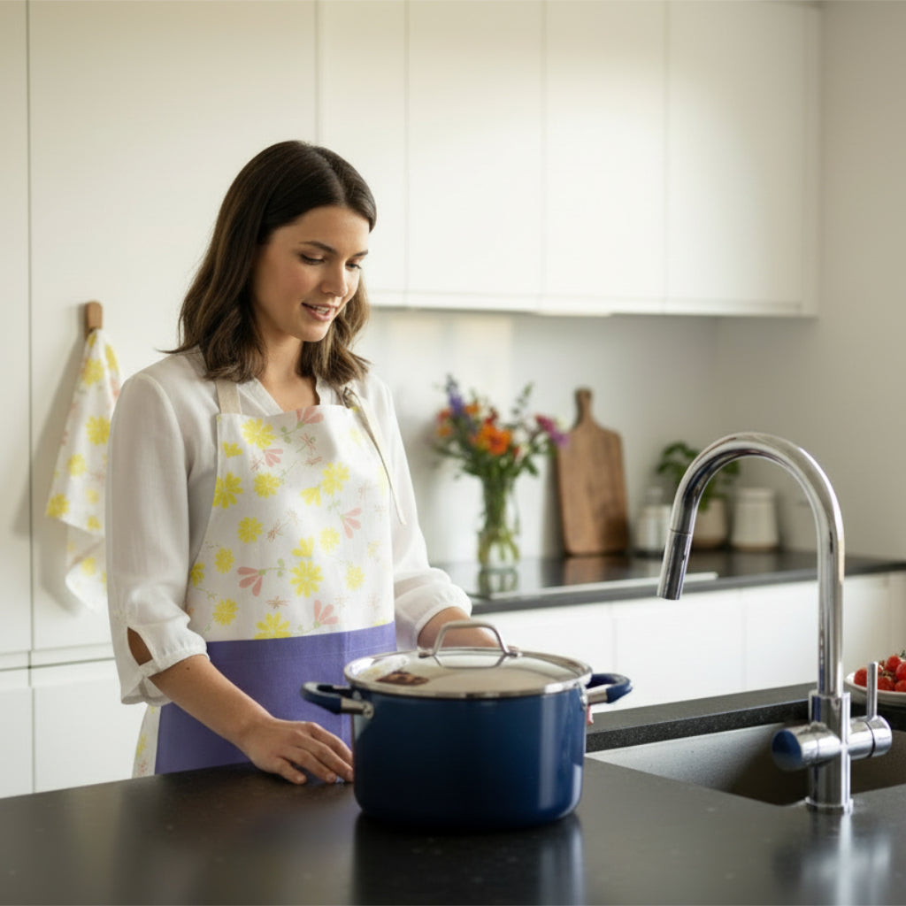 Shy Dragonfly: Washable Cotton Apron-4 Colors
