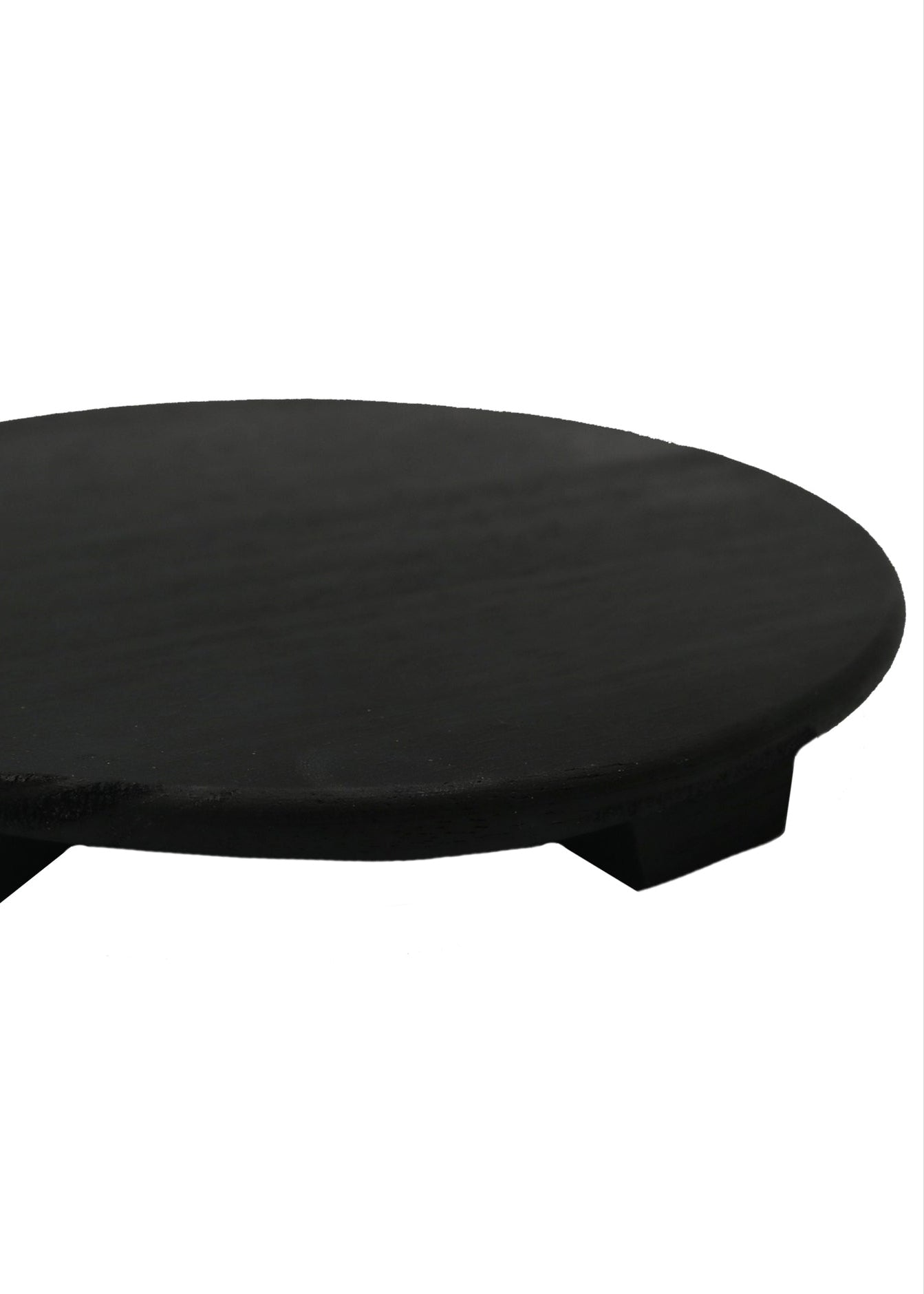 Wood Pedestal Stand - Black