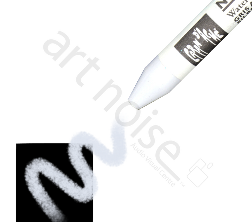 Caran d'Ache - Classic Neocolor II Water Soluble Wax Crayon - Black, White and Greys - Art Noise