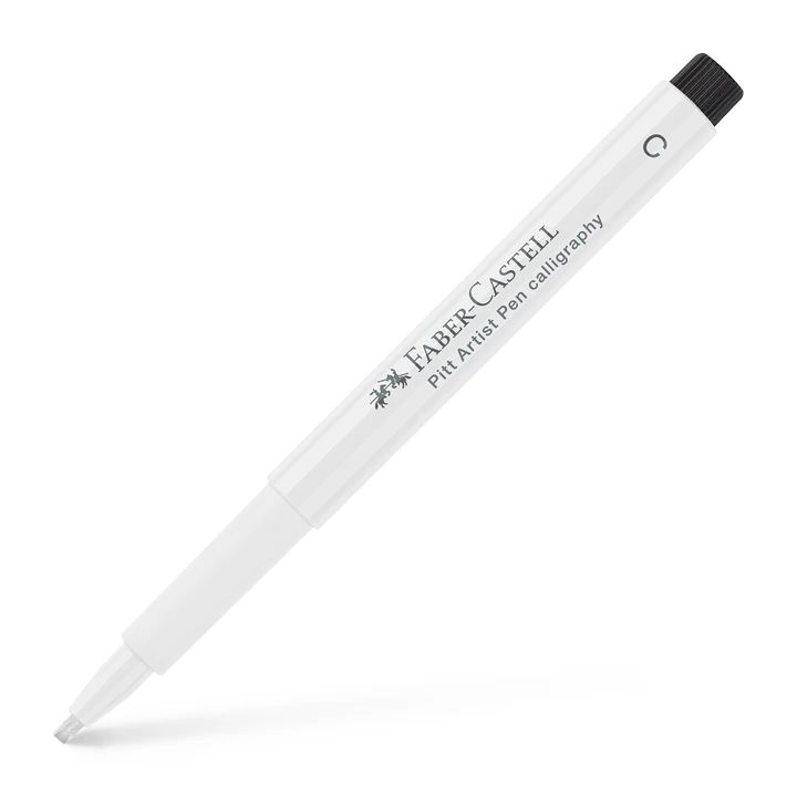 Faber-Castell - PITT Artist Pen - Calligraphy Chisel tip - 101 White (4438874652759)