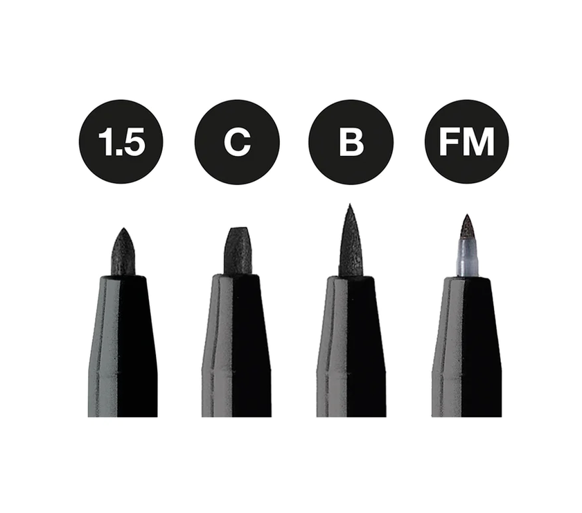 Faber-Castell - PITT Artist Pen - Black Wallet of 4 - Art Noise