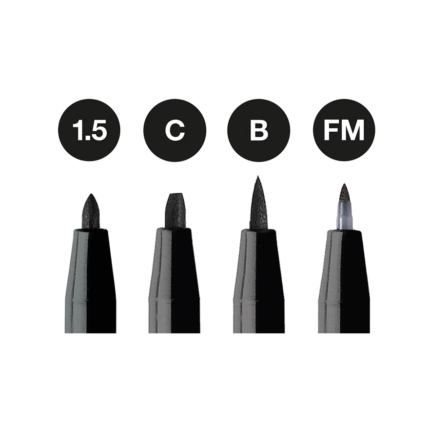 Faber-Castell - PITT Artist Pen - Black Wallet of 4