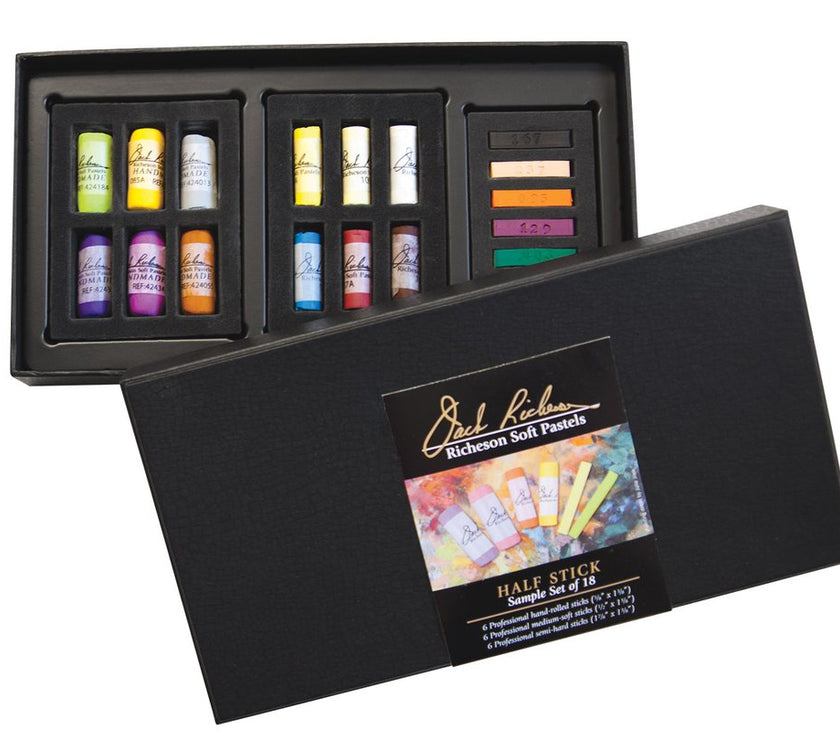 Jack Richeson - Assorted Half Stick Pastel Sampler - Set of 18 - Art Noise