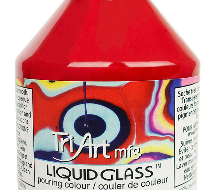 Liquid Glass - Pouring Colours - Red - Art Noise