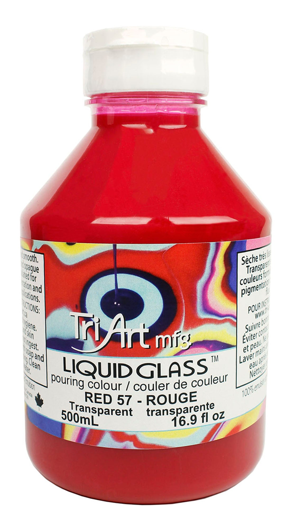 Liquid Glass - Pouring Colours - Red - Art Noise