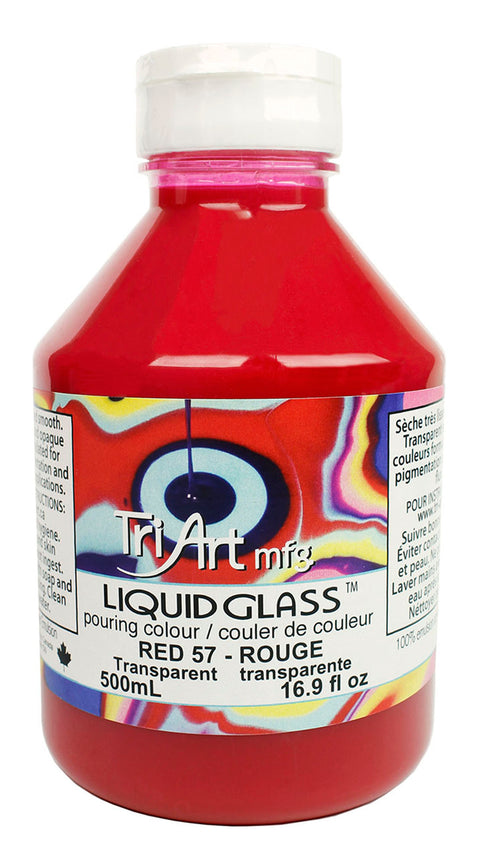 Liquid Glass - Pouring Colours - Red - Art Noise