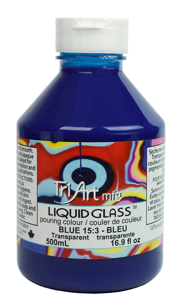 Liquid Glass - Pouring Colours - Blue - Art Noise