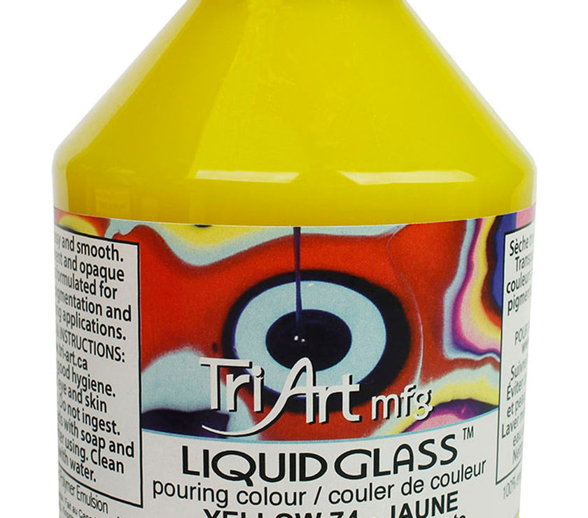 Liquid Glass - Pouring Colours - Yellow - Art Noise