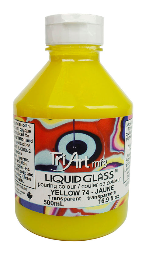 Liquid Glass - Pouring Colours - Yellow - Art Noise