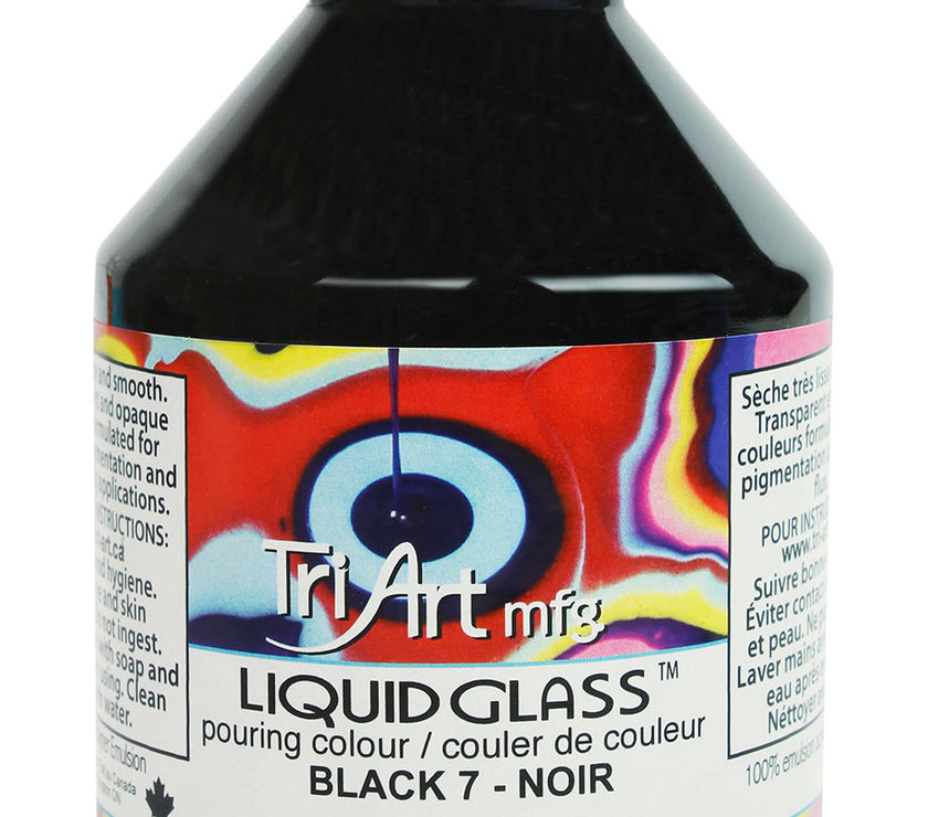 Liquid Glass - Pouring Colours - Black - Art Noise