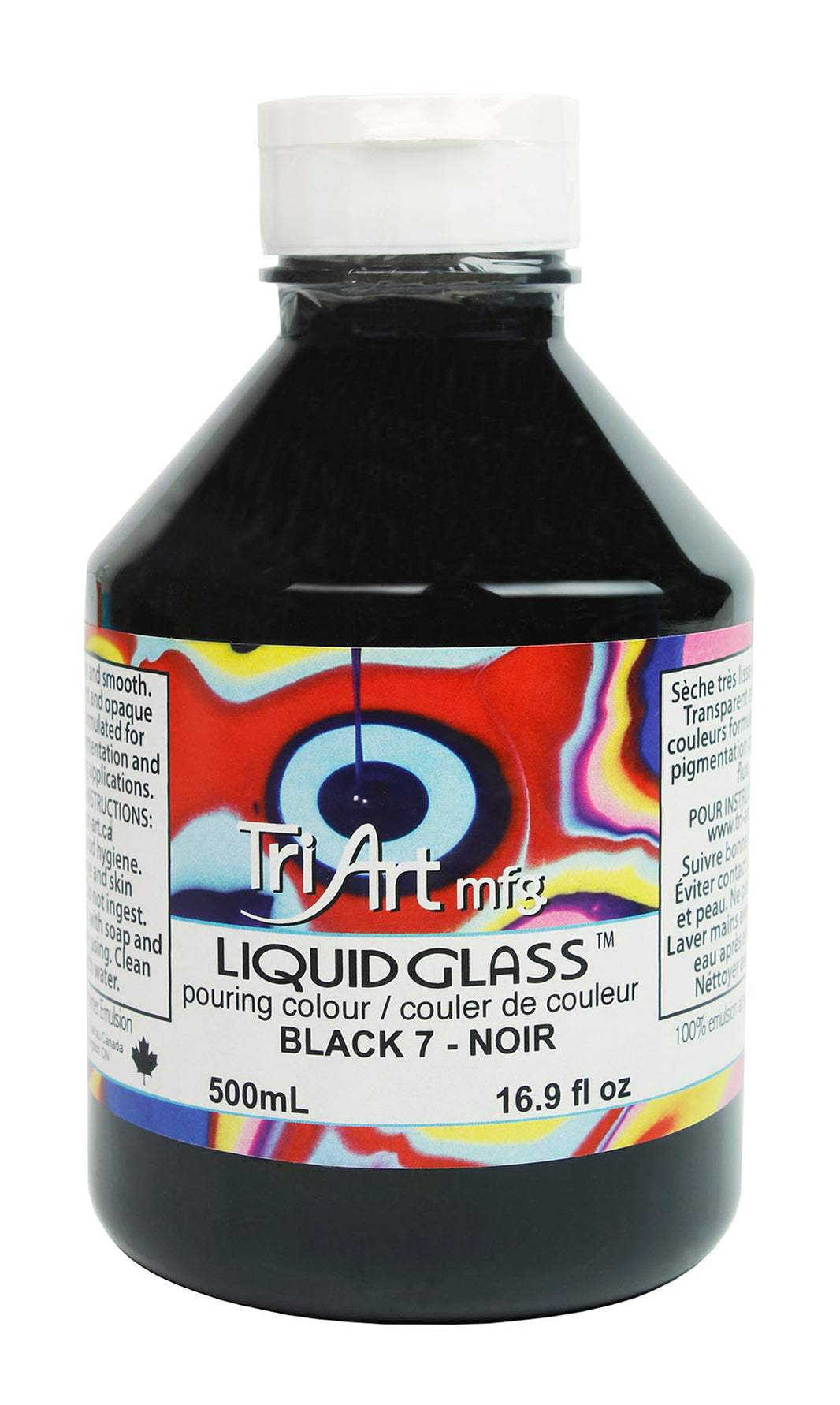 Liquid Glass - Pouring Colours - Black - Art Noise