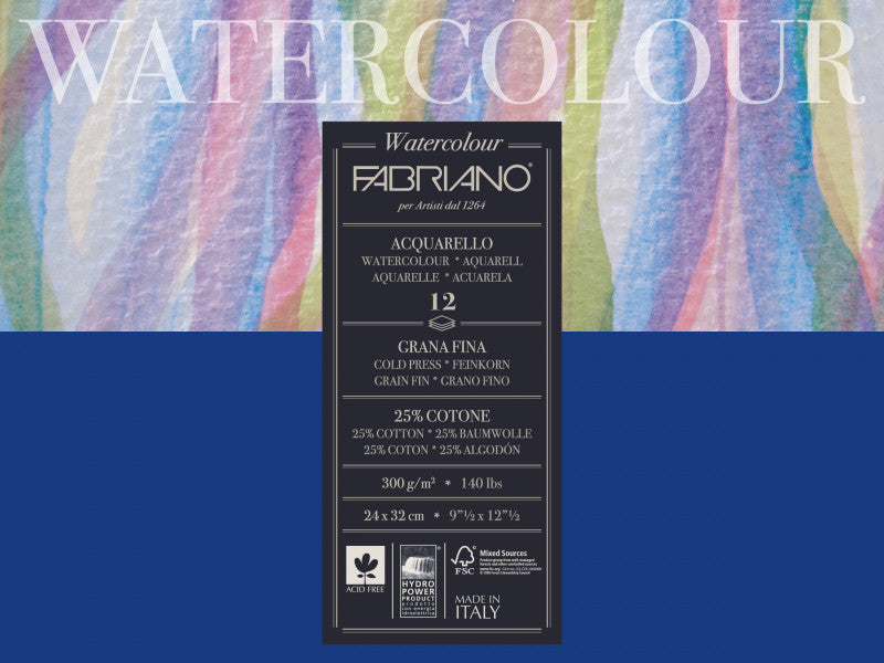 Fabriano - Studio Watercolour Pad - Cold Press - 140lbs (4490250879063)