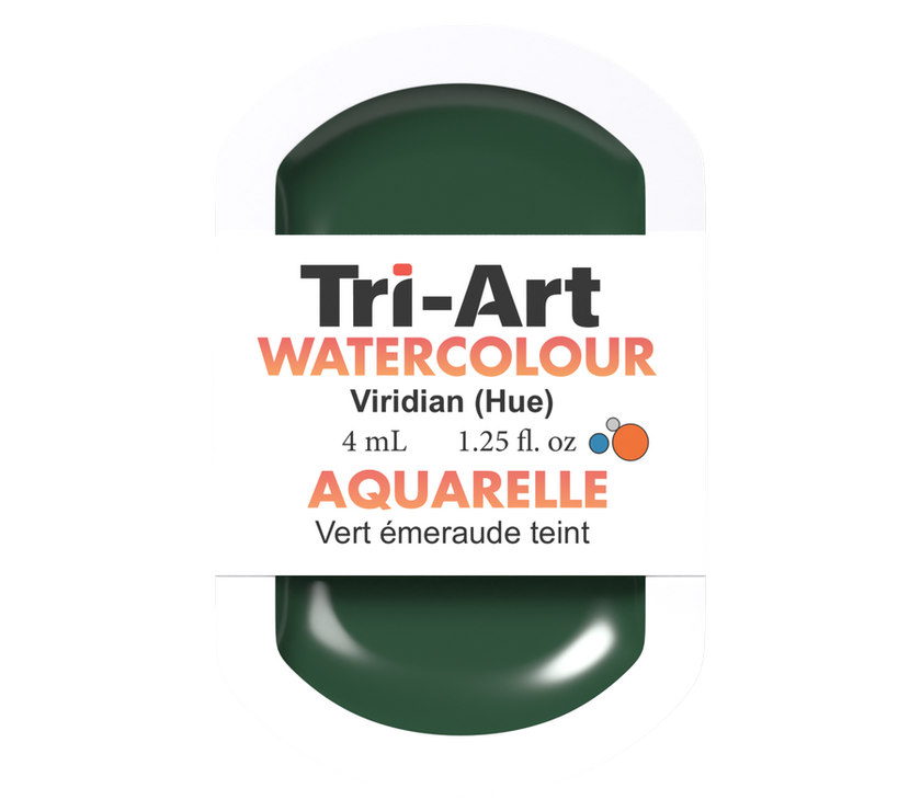 Tri-Art Water Colour Pans - Viridian (Hue) - 4 mL - Art Noise