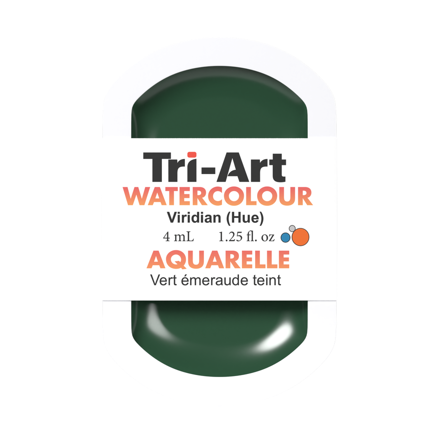 Tri-Art Water Colour Pans - Viridian (Hue) - 4 mL