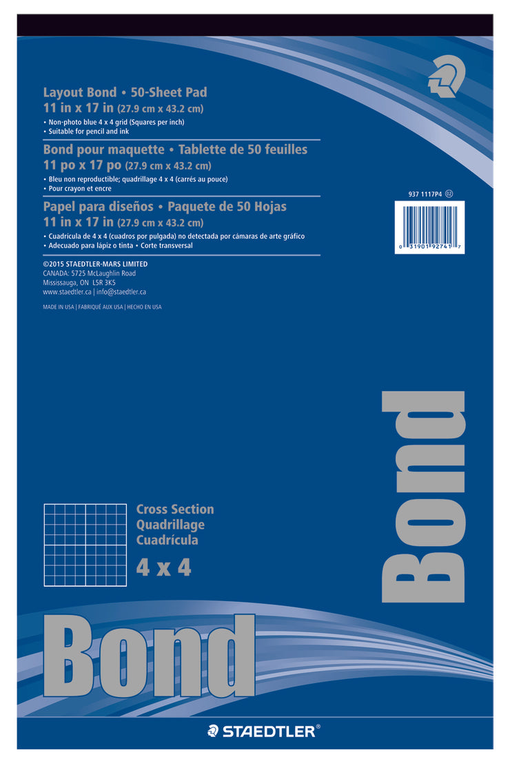 Staedtler-Mars - Paper Bond 4x4 grid pad - 50 sheets - Art Noise
