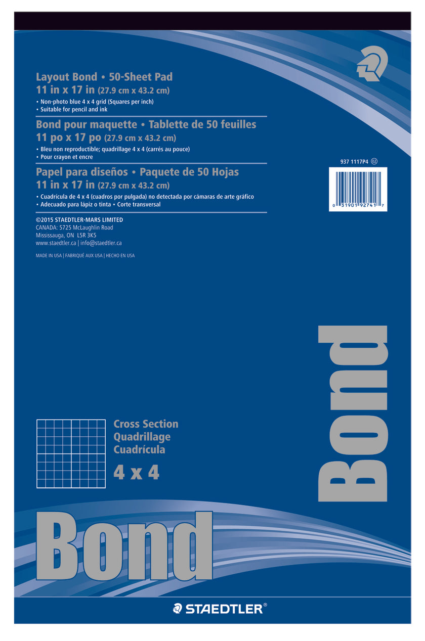 Staedtler-Mars - Paper Bond 4x4 grid pad - 50 sheets - Art Noise