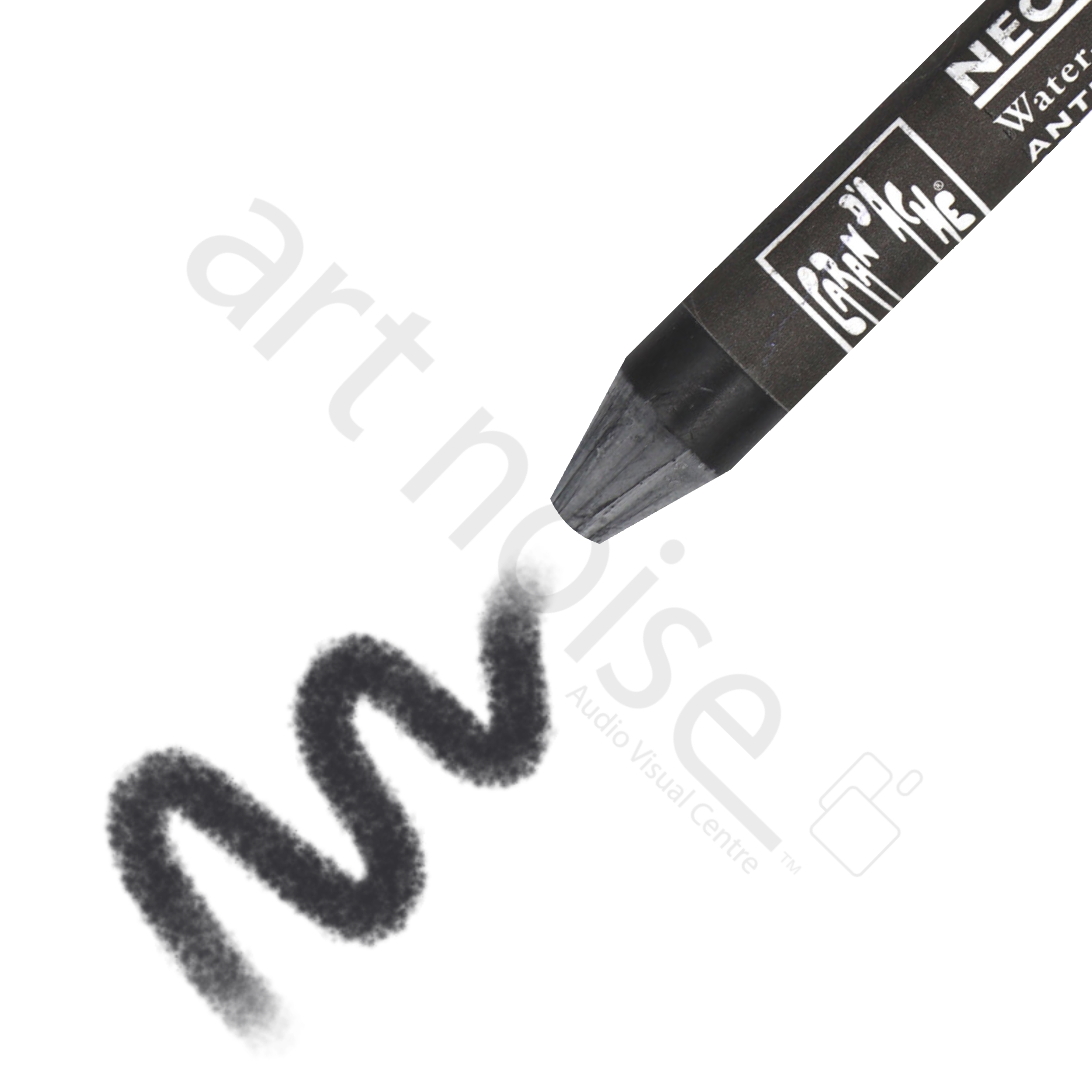 Caran d'Ache - Classic Neocolor II Water Soluble Wax Crayon - Black, White and Greys - Art Noise