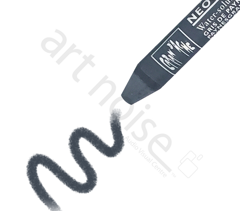 Caran d'Ache - Classic Neocolor II Water Soluble Wax Crayon - Black, White and Greys - Art Noise