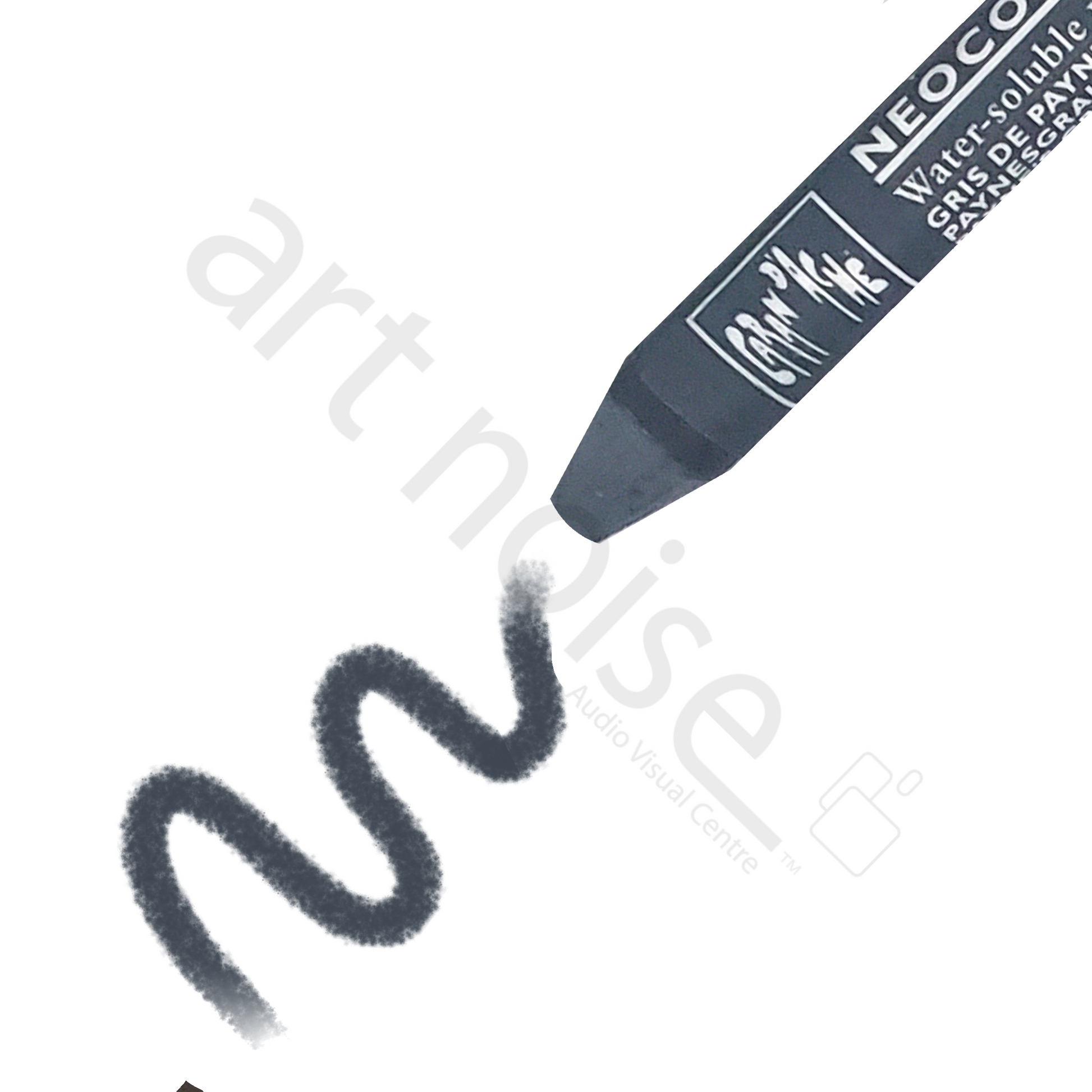Caran d'Ache - Classic Neocolor II Water Soluble Wax Crayon - Black, White and Greys - Art Noise