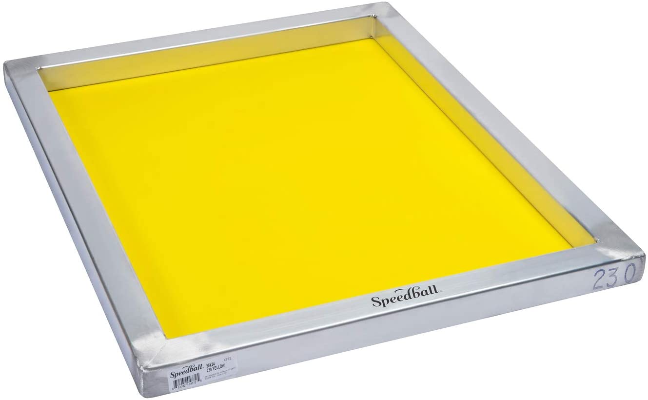 Speedball - Aluminum Frame - 230 Yellow Mesh Monofilament Silk Screen - 20x24" - Art Noise