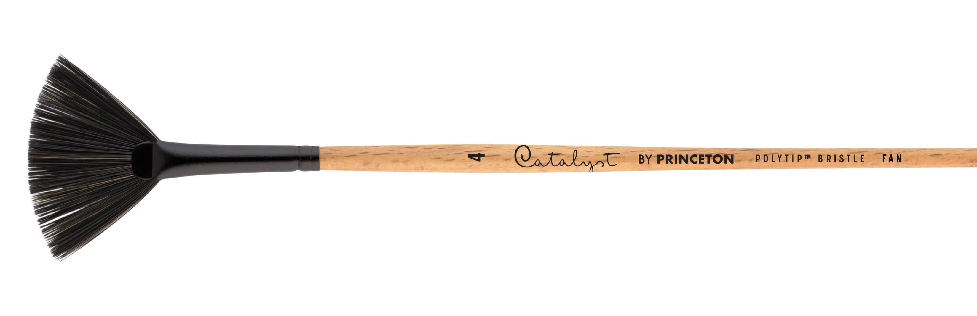 Princeton - Catalyst Polytip Best Flagged Synthetic Bristle - Short Handle - Fan - Art Noise