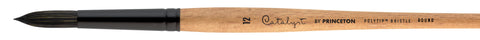 Princeton - Catalyst Polytip Best Flagged Synthetic Bristle - Short Handle - Round - Art Noise