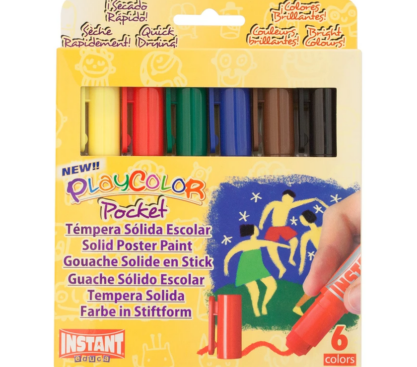 Jack Richeson - PlayColor Solid Tempera Poster Paint Sticks - Set of 6 - Art Noise
