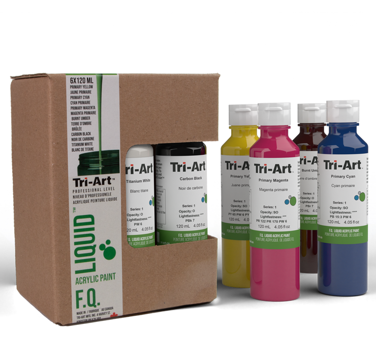 Tri-Art Liquid Acrylics - 6 Colour Sets - Art Noise