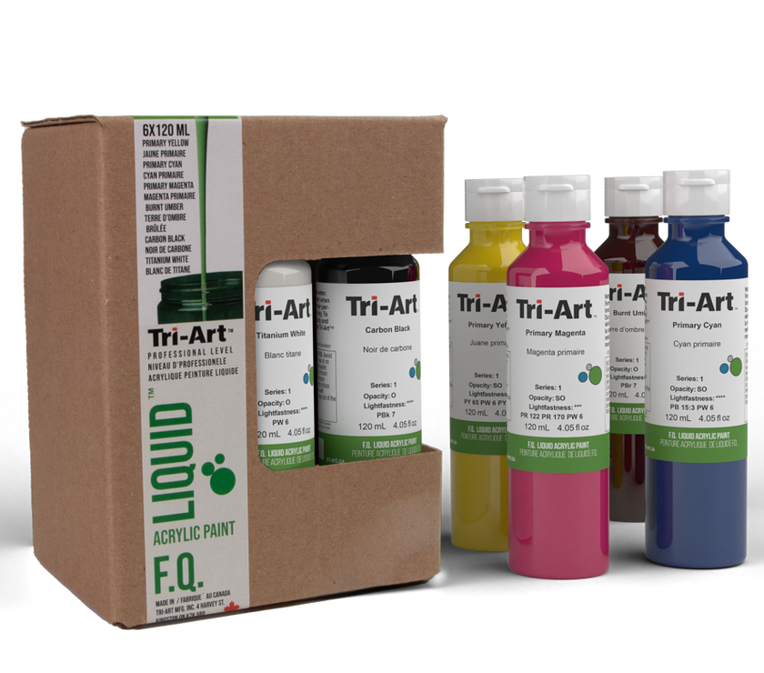 Tri-Art Liquid Acrylics - 6 Colour Sets - Art Noise