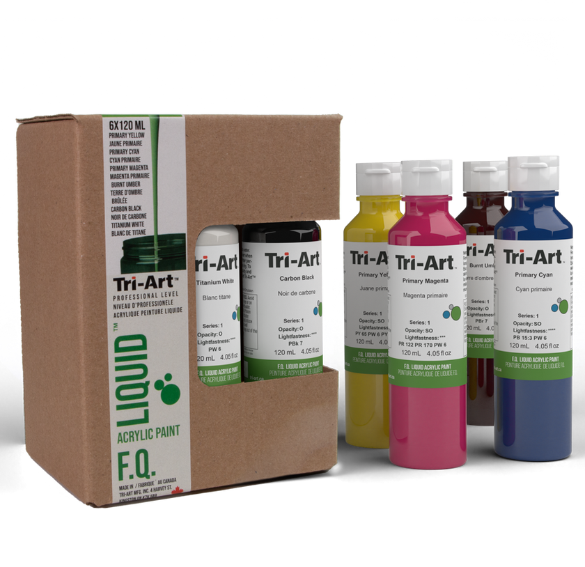 Tri-Art Liquid Acrylics - 6 Colour Sets - Art Noise