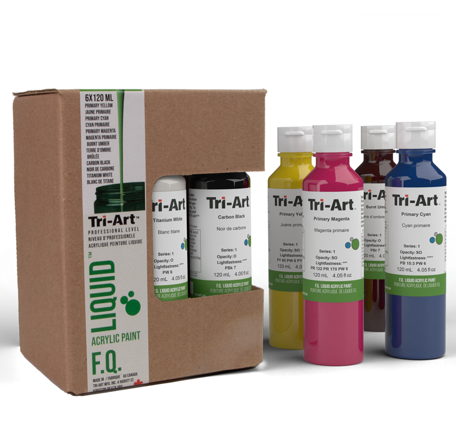 Tri-Art Liquid Acrylics - 6 Colour Sets - Art Noise