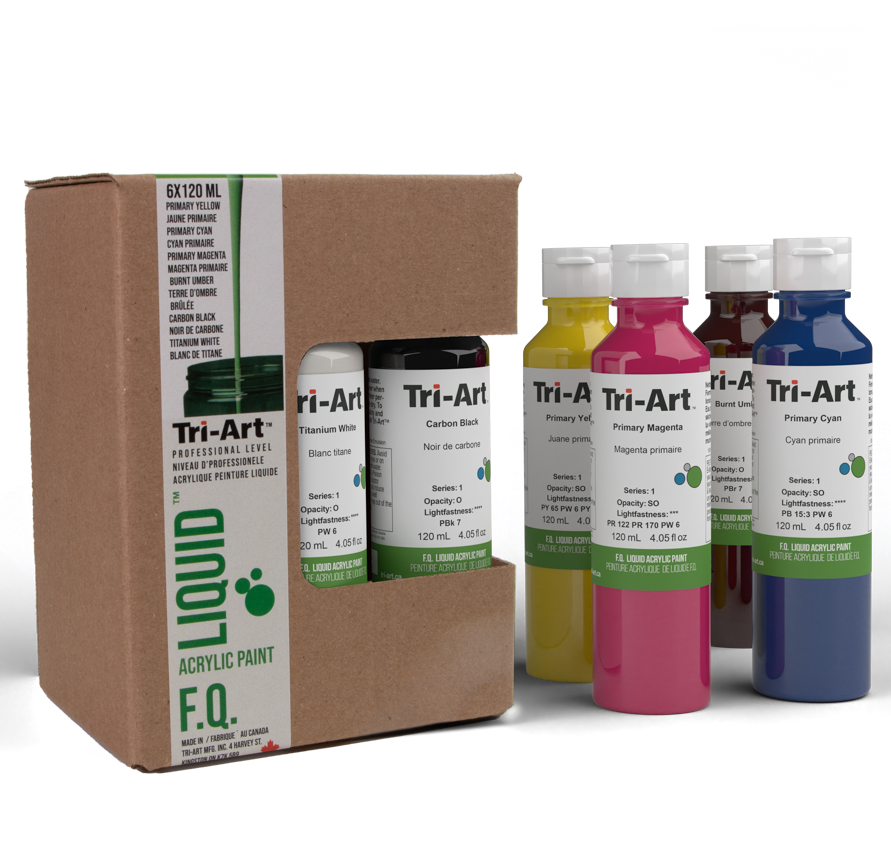 Tri-Art Liquid Acrylics - 6 Colour Sets