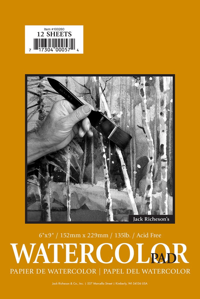 Jack Richeson - 135# Cold Pressed Watercolour Pad - 6x9" (4546967044183)