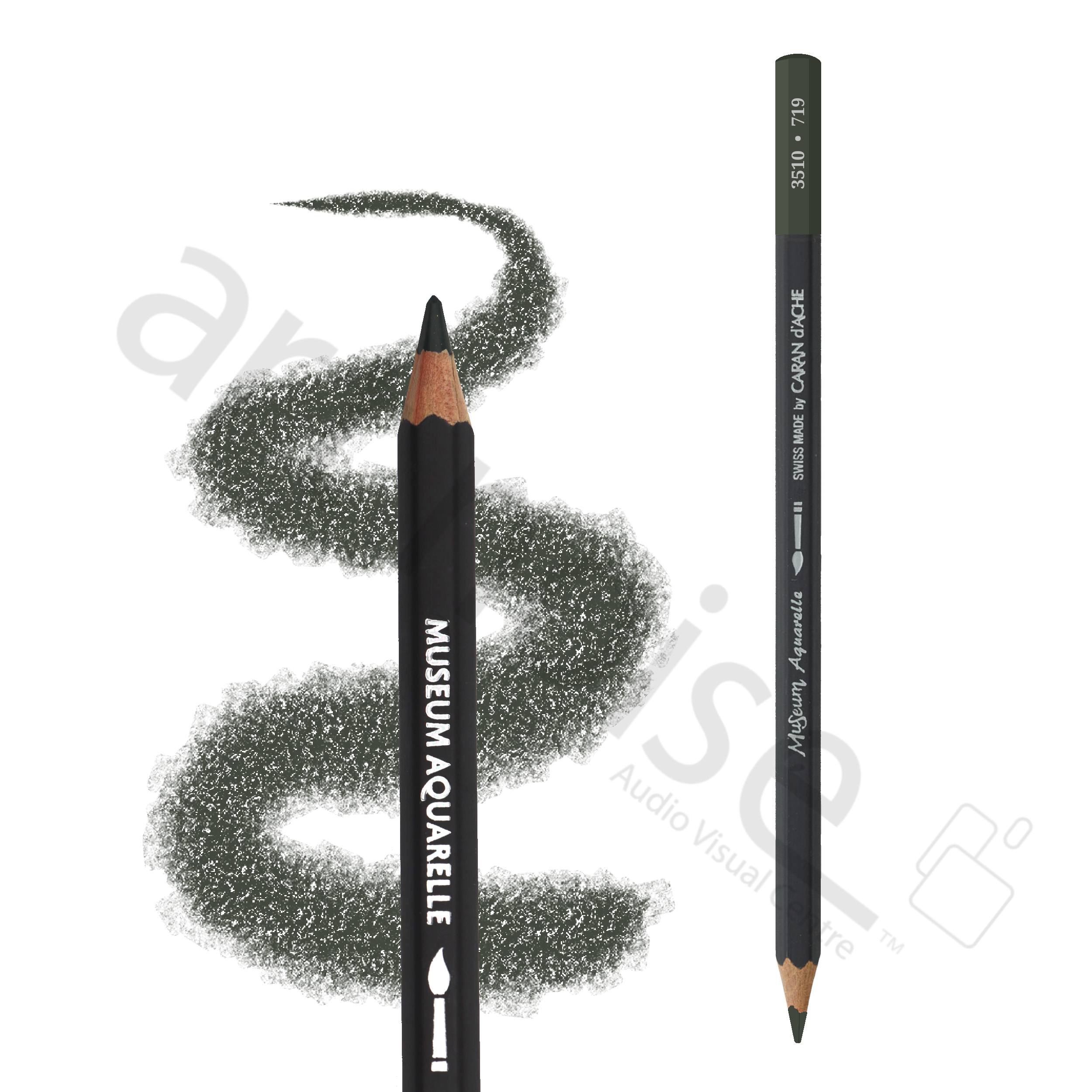 Caran d'Ache : Museum Aquarelle Pencil : Dark Phthalocyanine Green