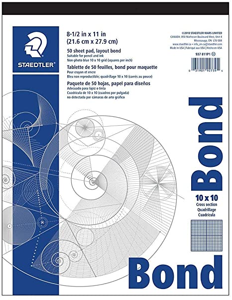 Staedtler-Mars - Bond Paper - 10x10 Grid - 8.5x11" - Art Noise