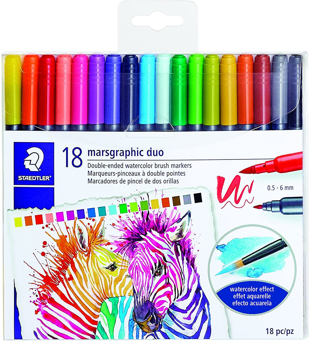 Staedtler-Mars - Marsgraphic Duo Dual Tip Watercolour Markers - Art Noise