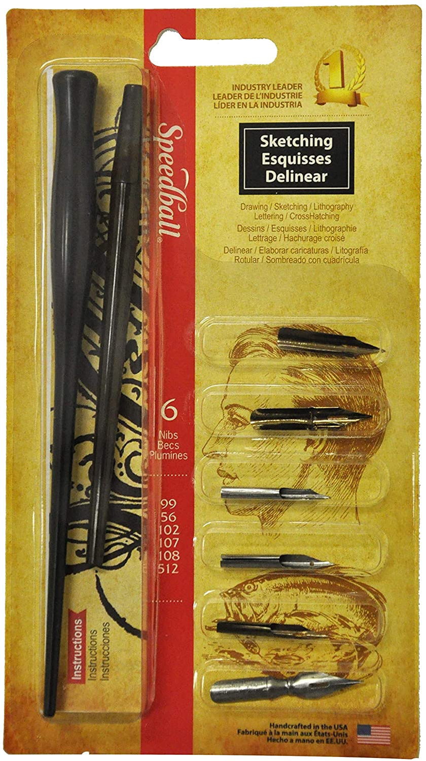 Speedball - Dip Pen Nib and Pen Holder Set - Art Noise