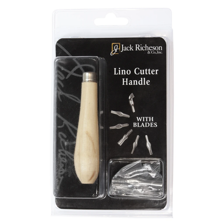 Jack Richeson - Wooden Handle Lino Cutter with 6 Blades - Art Noise