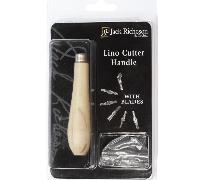 Jack Richeson - Wooden Handle Lino Cutter with 6 Blades - Art Noise