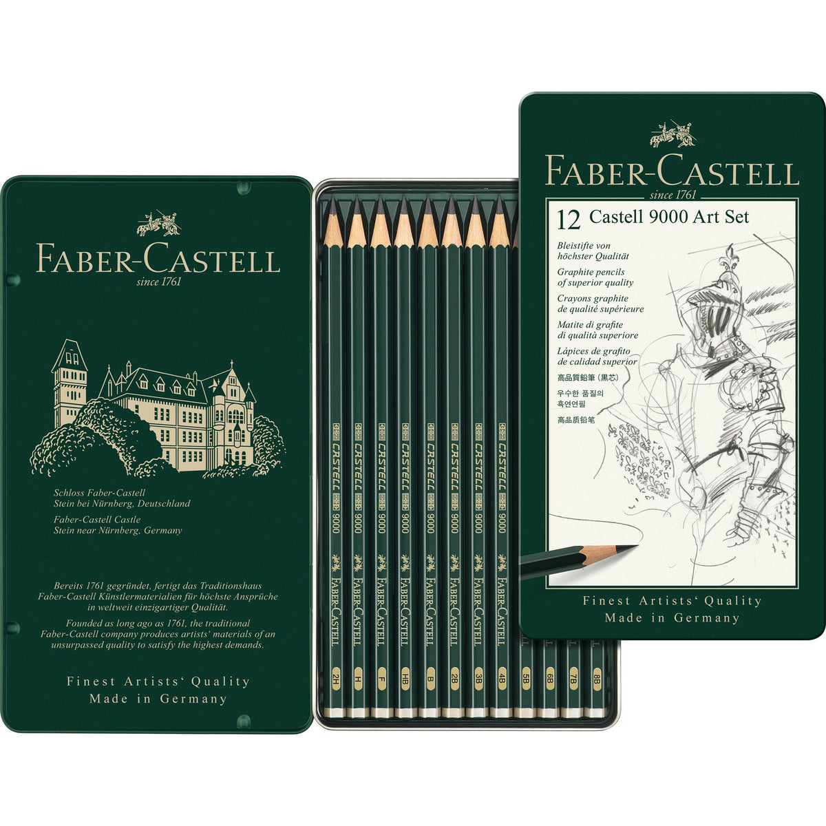 Faber-Castell - CASTELL 9000 Pencil - set of 12 (4438862299223)