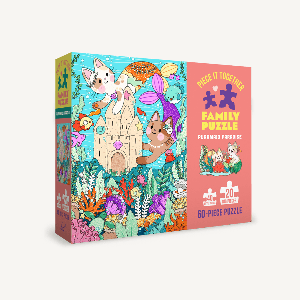 Piece It Together Family Puzzle: Purrmaid Paradise