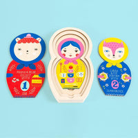 Masha and Her Friends Wooden Nesting Doll Puzzle - Art Noise