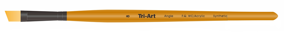 Tri-Art Artist Brushes - Short Synthetic - WC/Acryl - Angle - 8