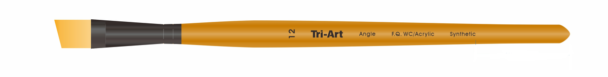 Tri-Art Artist Brushes - Short Synthetic - WC/Acryl - Angle - 12