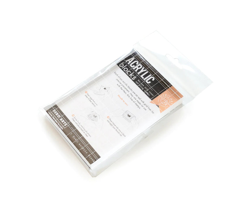 Hero Arts - Clear Acrylic Block for Clear Stamps - Multiple Sizes - Art Noise