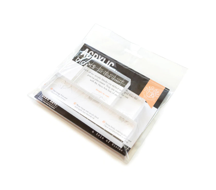 Hero Arts - Clear Acrylic Block for Clear Stamps - Multiple Sizes - Art Noise
