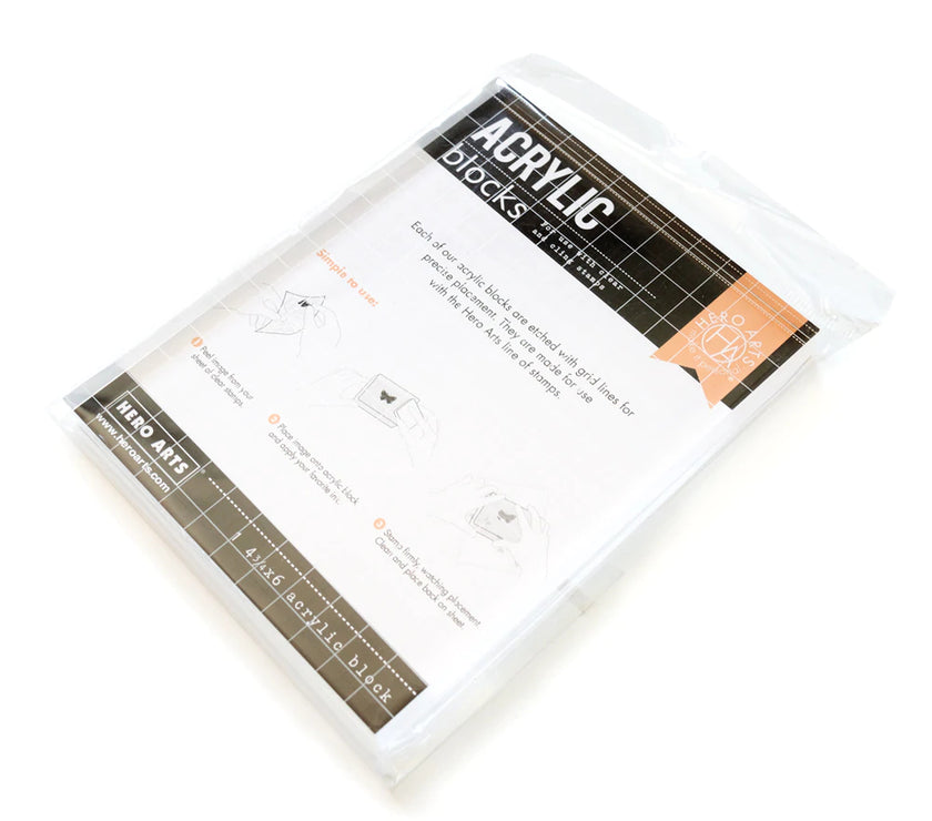 Hero Arts - Clear Acrylic Block for Clear Stamps - Multiple Sizes - Art Noise