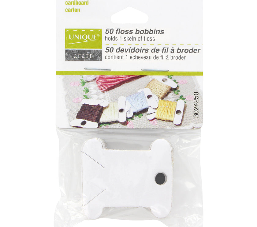 Unique - CRAFT Floss Bobbins Carded - 50 pcs - Art Noise