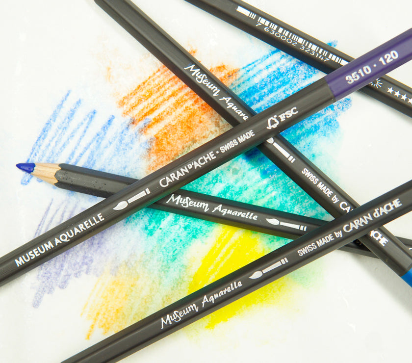 Caran d'Ache - Museum Watercolour Pencil - Blues & Greens - Art Noise