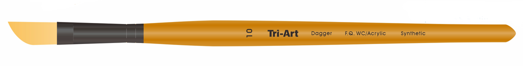 Tri-Art Artist Brushes - Short Synthetic - WC/Acryl - Dagger - 10 - Art Noise